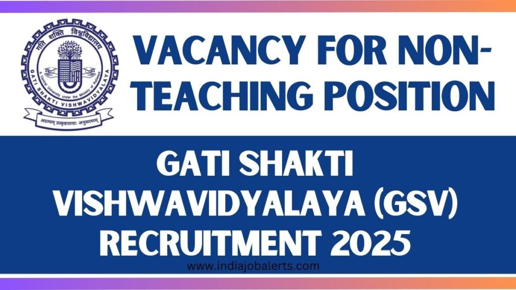 Gati Shakti Vishwavidyalaya recruitment 2025